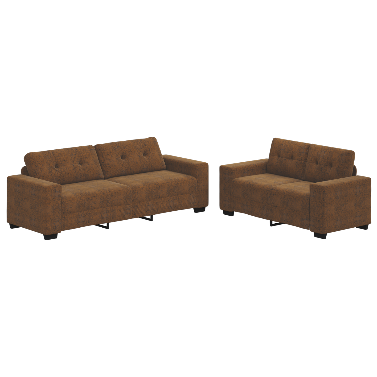 Sofa 2 pcs Brown 221 x 78 x 80 cm Faux leather